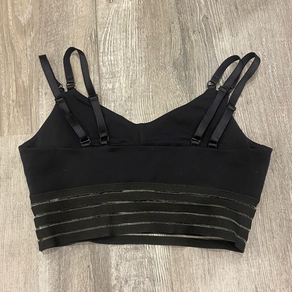 Bombshell Sportswear Black Mesh Sports Bra Medium - Picture 3 of 5